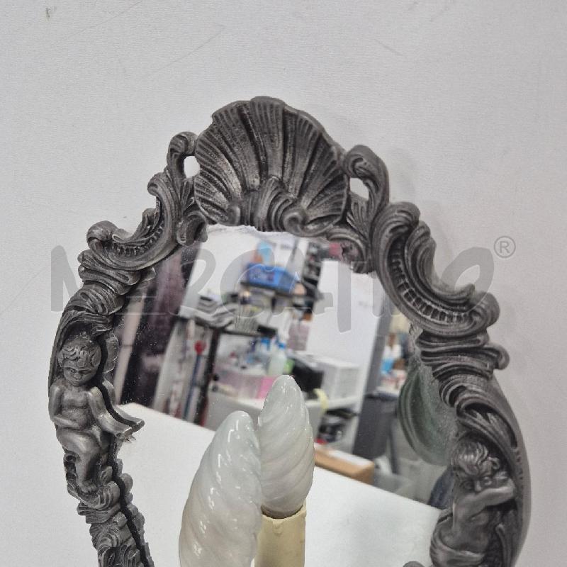SPECCHIO APPLIQUE METALLO PUTTO  | Mercatino dell'Usato Cervia 3