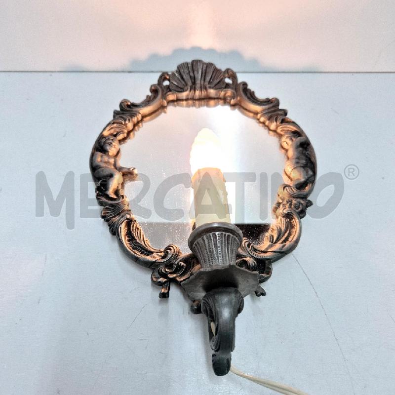 SPECCHIO APPLIQUE METALLO PUTTO  | Mercatino dell'Usato Cervia 5