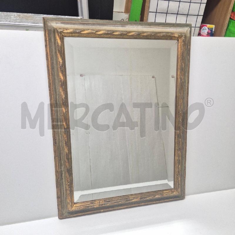 SPECCHIO MOLATO CORNICE LEGNO DORATA | Mercatino dell'Usato Cervia 1