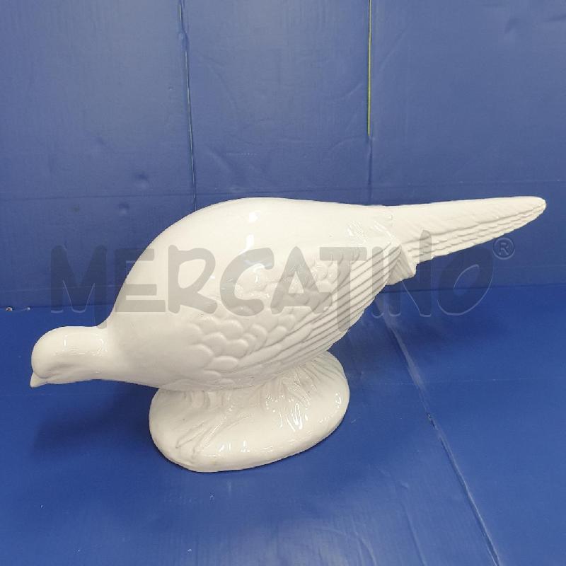 STATUA FAGIANO CERAMICA BIANCA | Mercatino dell'Usato Cervia 1
