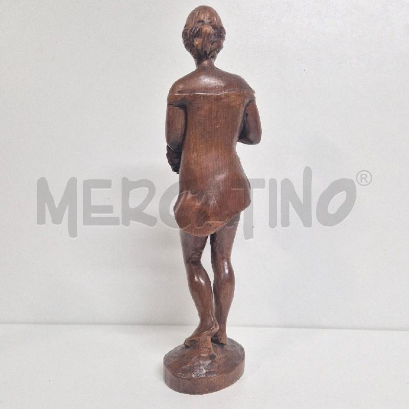 STATUA LEGNO DONNA FASCI NELLE MANI | Mercatino dell'Usato Cervia 4