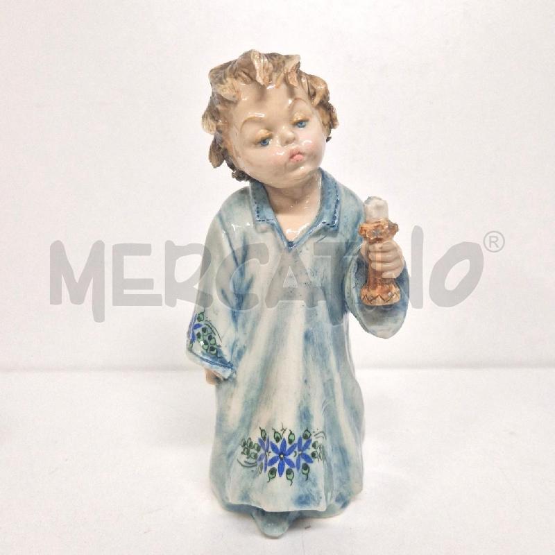 STATUINA BIMBO CAPODIMONTE AZZURRO FIORI | Mercatino dell'Usato Cervia 1