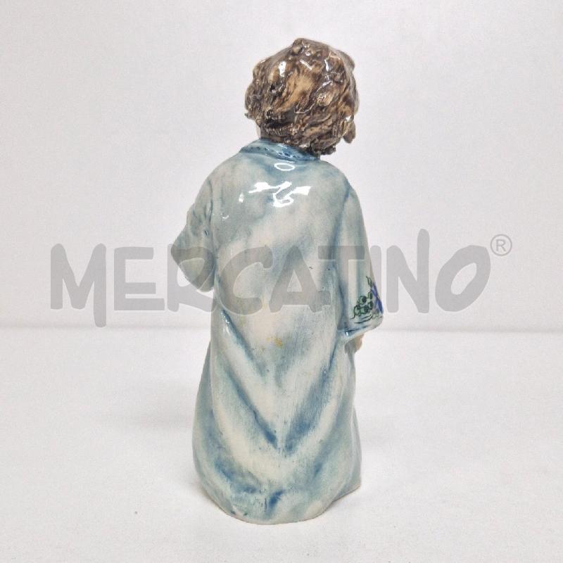 STATUINA BIMBO CAPODIMONTE AZZURRO FIORI | Mercatino dell'Usato Cervia 4