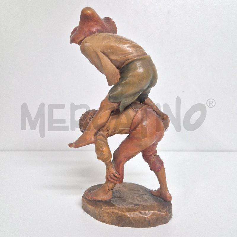 STATUINA LEGNO 2 BIMBI CHE GIOCANO | Mercatino dell'Usato Cervia 4