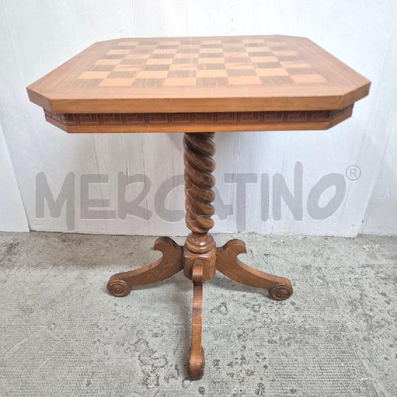 TAVOLINO LEGNO SCACCHIERA 43X43 | Mercatino dell'Usato Cervia 1