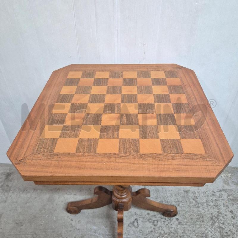 TAVOLINO LEGNO SCACCHIERA 43X43 | Mercatino dell'Usato Cervia 4