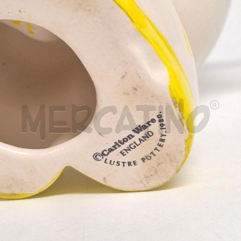 TAZZA CARLTON WARE LUSTRE POTTERY ENGLAND BIANCA CON PIEDI | Mercatino dell'Usato Cervia 5