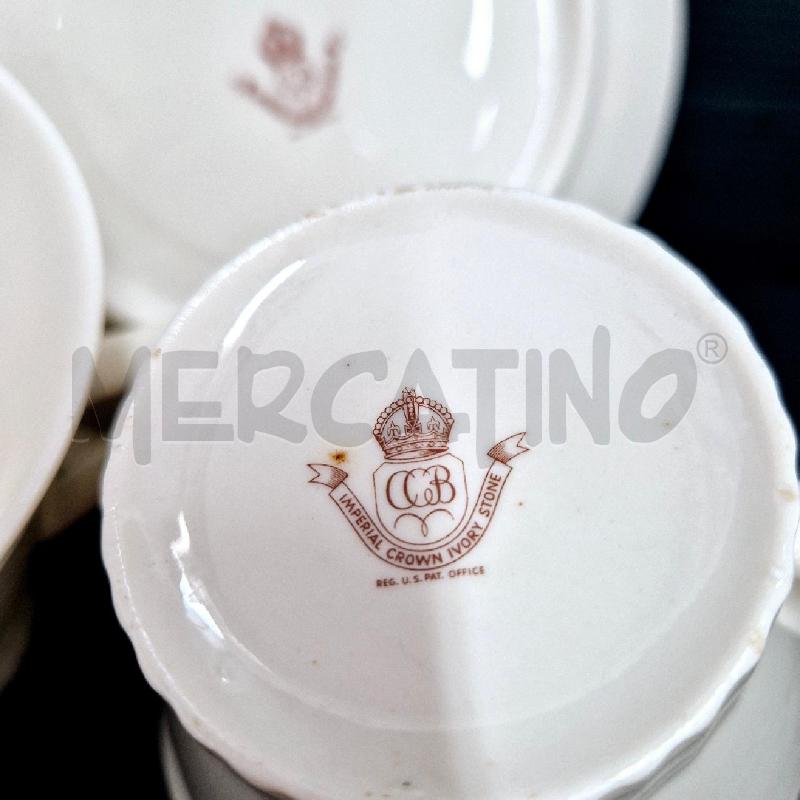 TAZZE IMPERIAL CROWN IVORY STONE 4 PEZZI  | Mercatino dell'Usato Cervia 5