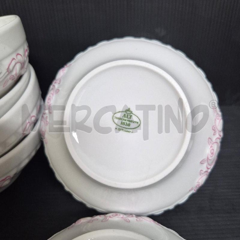 TAZZE PZ. 10 COLAZIONE BIANCA FIORI ROSA TIRSCHEN | Mercatino dell'Usato Cervia 5