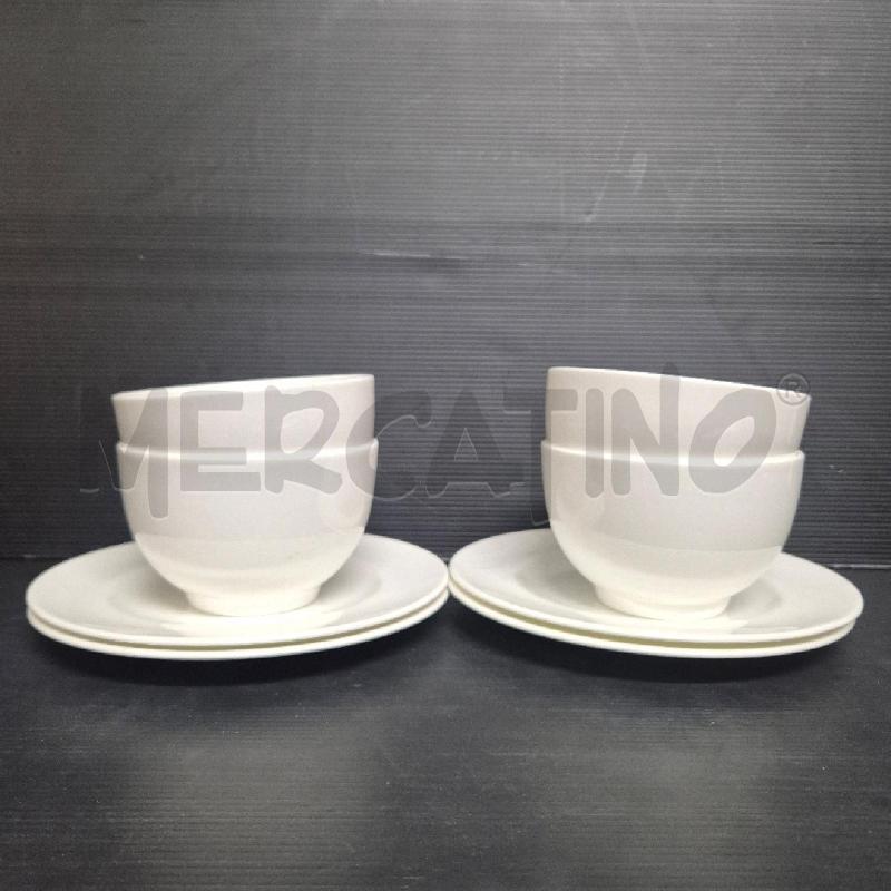 TAZZE PZ. 4 COLAZIONE ROYAL WORCESTER  BIANCA | Mercatino dell'Usato Cervia 1