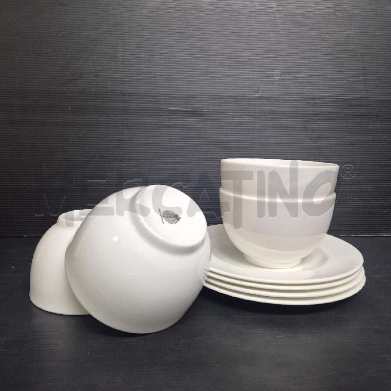 TAZZE PZ. 4 COLAZIONE ROYAL WORCESTER  BIANCA | Mercatino dell'Usato Cervia 4