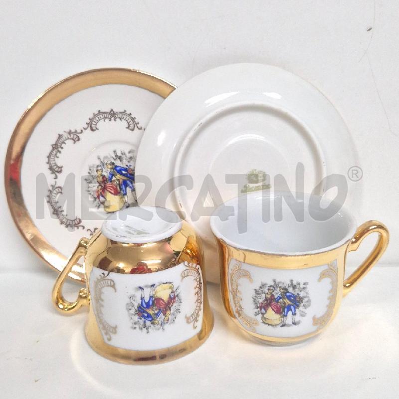 TAZZINE X12 CAFFE BAVARIA BIANCHE DORATE DAMINE | Mercatino dell'Usato Cervia 5