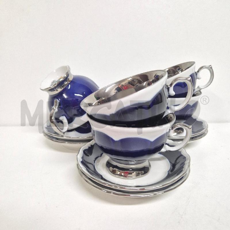 TAZZINE X6  BAVARIA BLU ARGENTATO | Mercatino dell'Usato Cervia 1