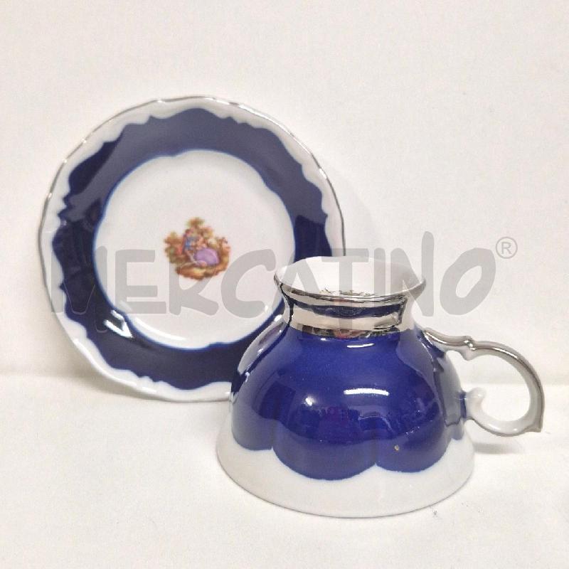 TAZZINE X6  BAVARIA BLU ARGENTATO | Mercatino dell'Usato Cervia 3