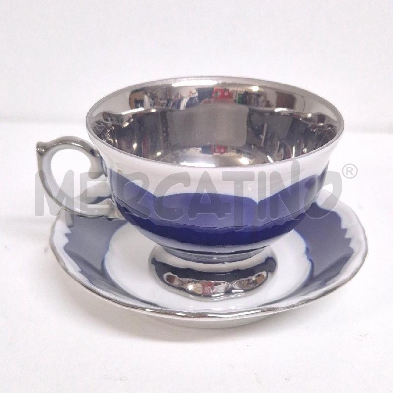TAZZINE X6  BAVARIA BLU ARGENTATO | Mercatino dell'Usato Cervia 4
