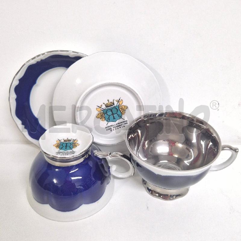 TAZZINE X6  BAVARIA BLU ARGENTATO | Mercatino dell'Usato Cervia 5