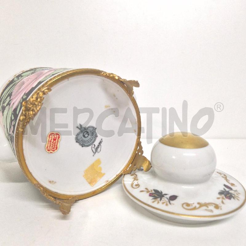 TEIERA LIMOGES DECORATA 4 PIEDINI DORATI | Mercatino dell'Usato Cervia 5