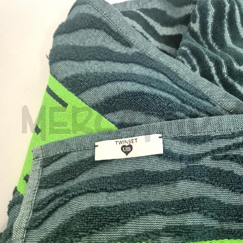 TELO MARE TWIN SET ZEBRATO SCRITTA VERDE FLUO | Mercatino dell'Usato Cervia 5