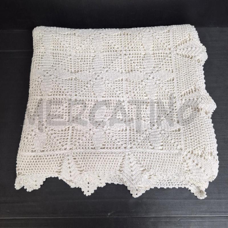 TOVAGLIA QUADRATA UNCINETTO BIANC A140X140 | Mercatino dell'Usato Cervia 1