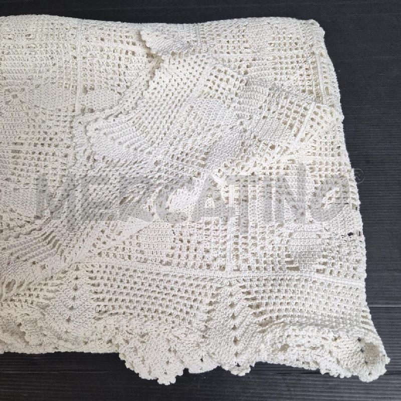 TOVAGLIA QUADRATA UNCINETTO BIANC A140X140 | Mercatino dell'Usato Cervia 4