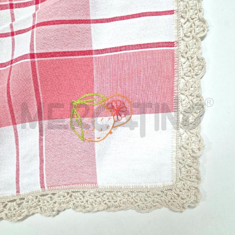 TOVAGLIA RETTANGOLARE 190X135CM QUADRI BIANCA ROSSA | Mercatino dell'Usato Cervia 3