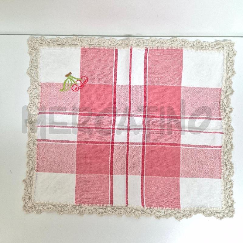 TOVAGLIA RETTANGOLARE 190X135CM QUADRI BIANCA ROSSA | Mercatino dell'Usato Cervia 5