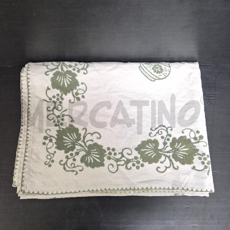 TOVAGLIA RETTANGOLE STAMPA ROMAGNOLA VERDE+5 TOVAGLIOLI | Mercatino dell'Usato Cervia 1