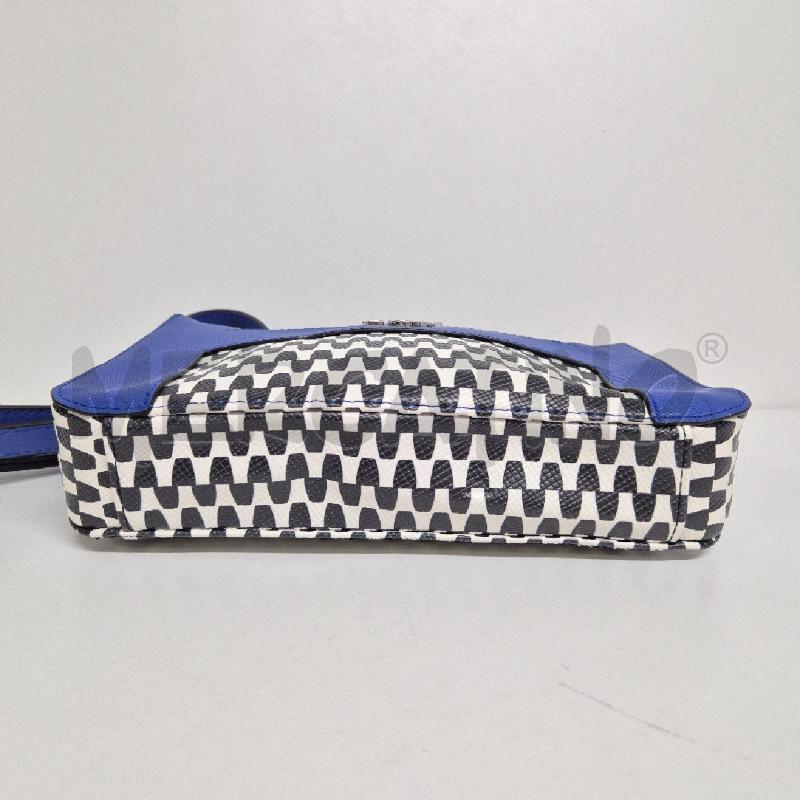 TRACOLLA DONNA HOY BLU GEOMETRIE NERE BIANCHE | Mercatino dell'Usato Cervia 4