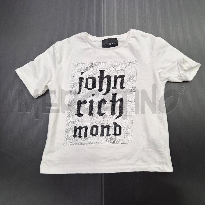 T SHIRT BIMBA JHON RICHMOND BIANCA SCRITTA STRASS | Mercatino dell'Usato Cervia 1