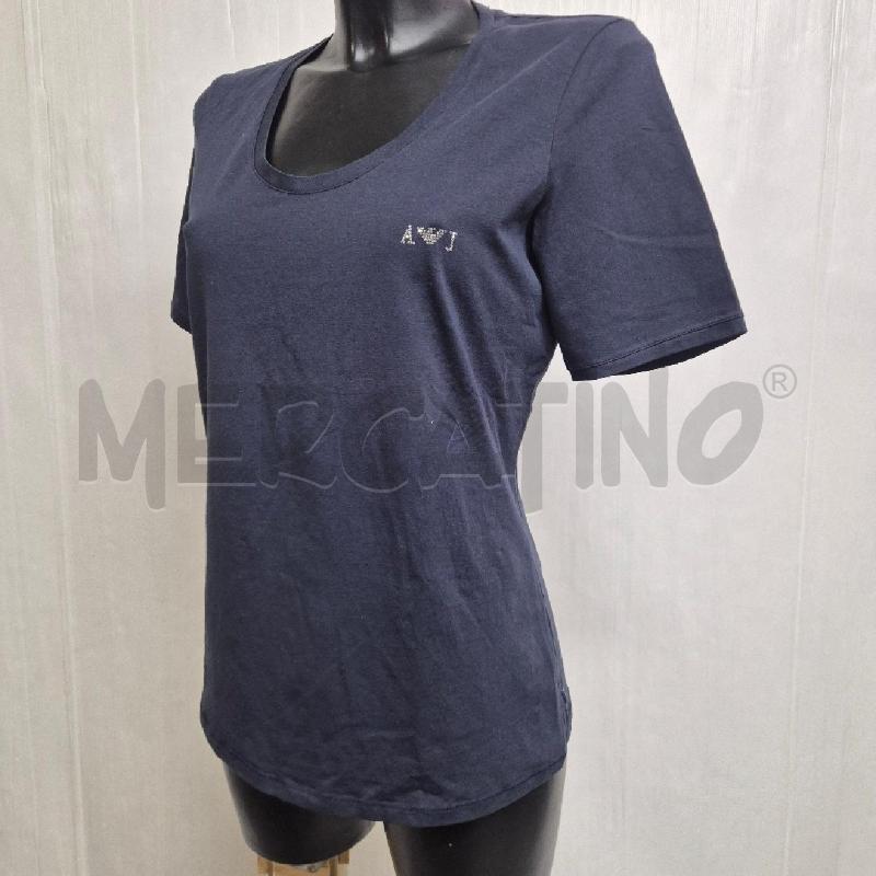T SHIRT DONNA AJ ARMANI JEANS BLU | Mercatino dell'Usato Cervia 3