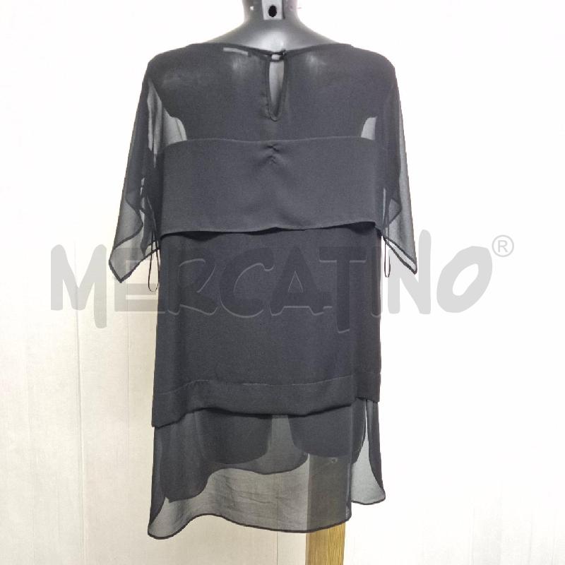 T SHIRT DONNA FIORELLA RUBINO NERA INSERTI VELATI | Mercatino dell'Usato Cervia 4