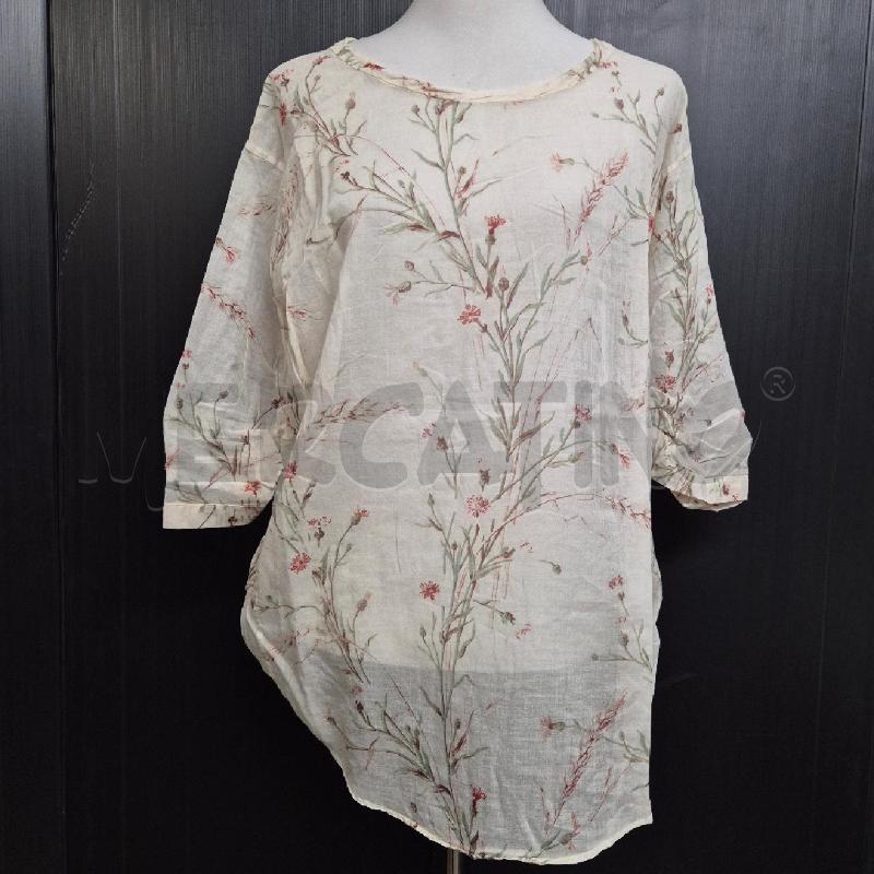 T SHIRT DONNA HIG PANNA FIORI | Mercatino dell'Usato Cervia 1