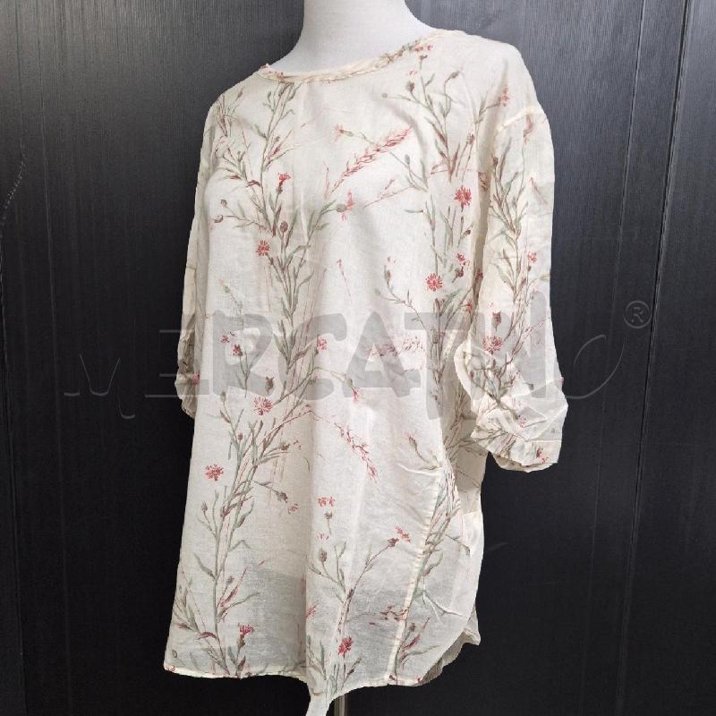T SHIRT DONNA HIG PANNA FIORI | Mercatino dell'Usato Cervia 4