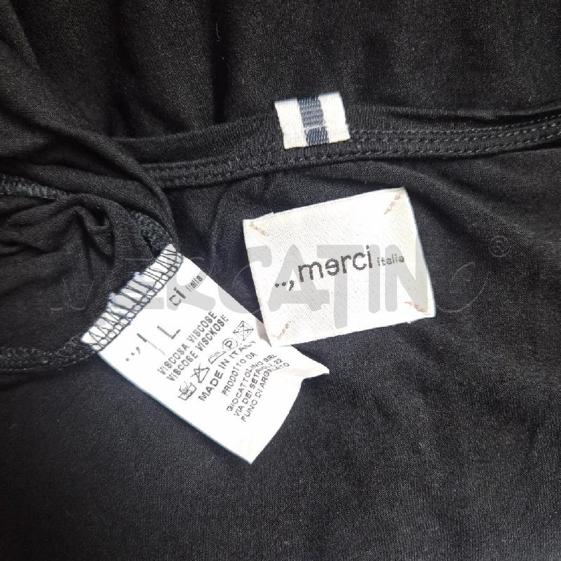 T SHIRT DONNA MERCI NERA  | Mercatino dell'Usato Cervia 5