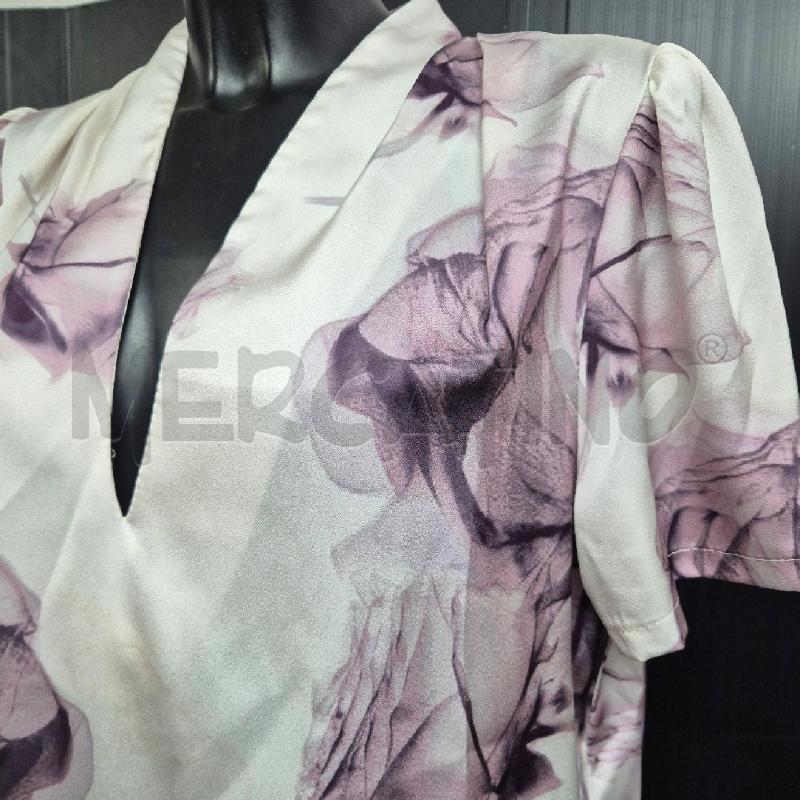 T SHIRT DONNA RINASCIMENTO FIORI FUCSIA VIOLA | Mercatino dell'Usato Cervia 2