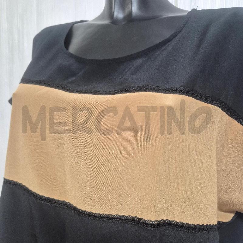T SHIRT DONNA TWIN SET NERA BEIGE PIZZO RIGHE | Mercatino dell'Usato Cervia 2