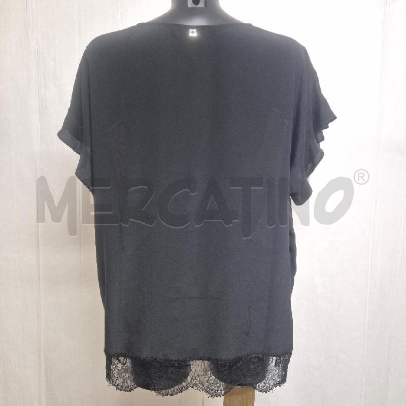 T SHIRT DONNA TWIN SET NERA BEIGE PIZZO RIGHE | Mercatino dell'Usato Cervia 4