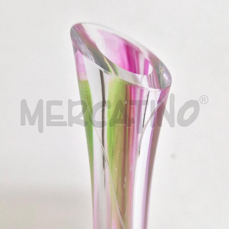 VASETTO VETRO SFUMATO ROSA VERDE | Mercatino dell'Usato Cervia 2