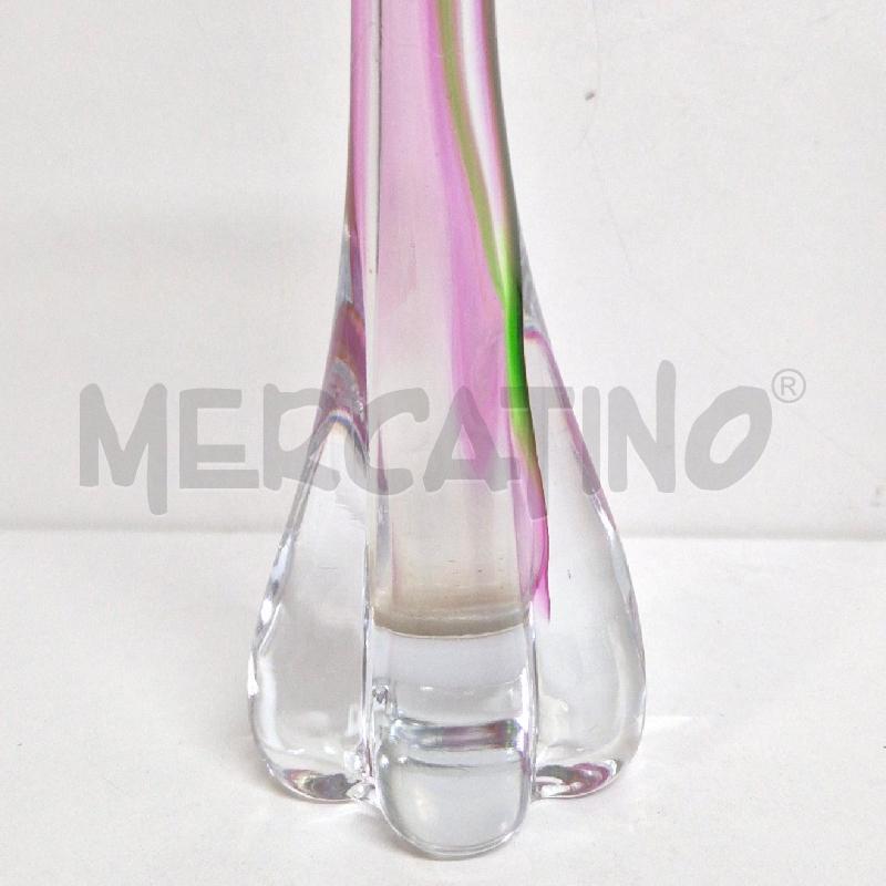 VASETTO VETRO SFUMATO ROSA VERDE | Mercatino dell'Usato Cervia 3
