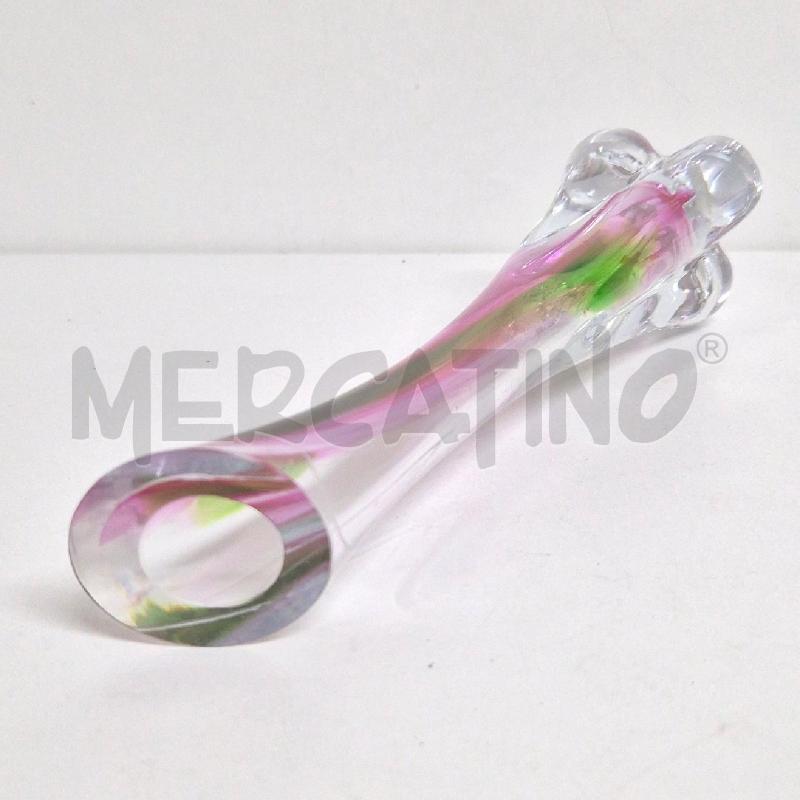 VASETTO VETRO SFUMATO ROSA VERDE | Mercatino dell'Usato Cervia 5