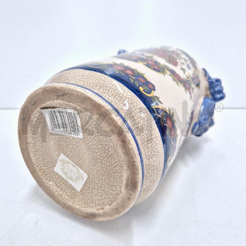 VASO A BOTTIGLIA BEIGE CON FRUTTA MANICI BLU | Mercatino dell'Usato Cervia 5
