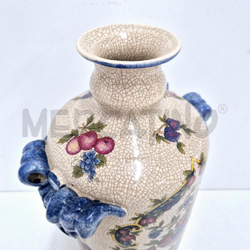 VASO A BOTTIGLIA BEIGE FRUTTA CON MANICO BLU  | Mercatino dell'Usato Cervia 4