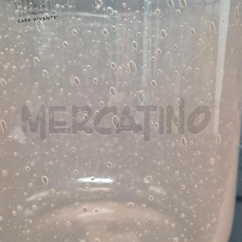 VASO CASA VIVANTE VETRO ROSA BOLLICINE | Mercatino dell'Usato Cervia 3