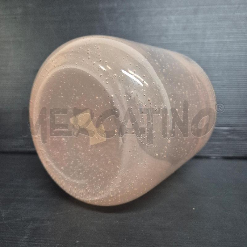 VASO CASA VIVANTE VETRO ROSA BOLLICINE | Mercatino dell'Usato Cervia 4