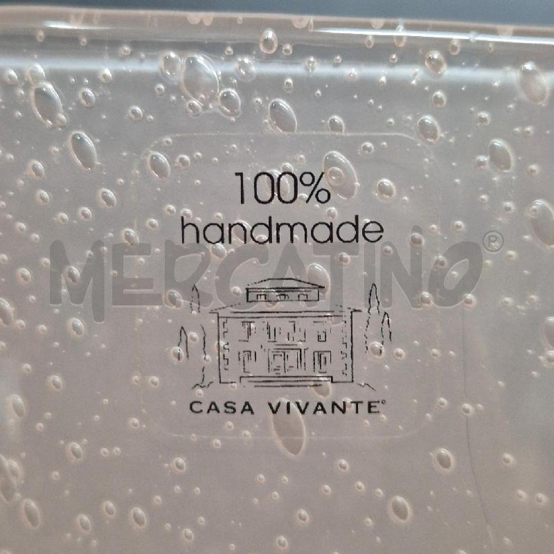 VASO CASA VIVANTE VETRO ROSA BOLLICINE | Mercatino dell'Usato Cervia 5