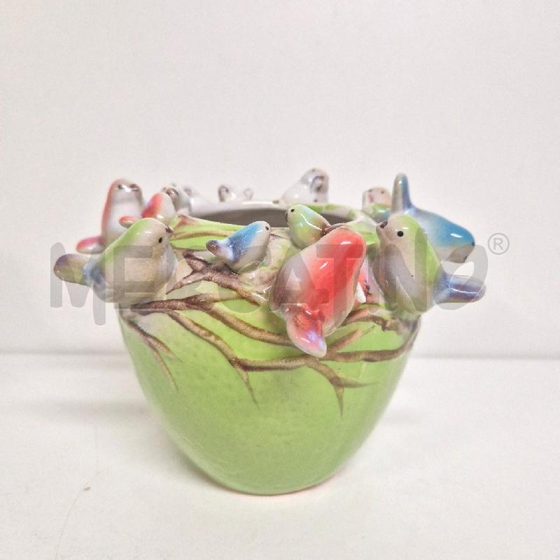 VASO DES POTS VERDE UCCELLINI H13 | Mercatino dell'Usato Cervia 1
