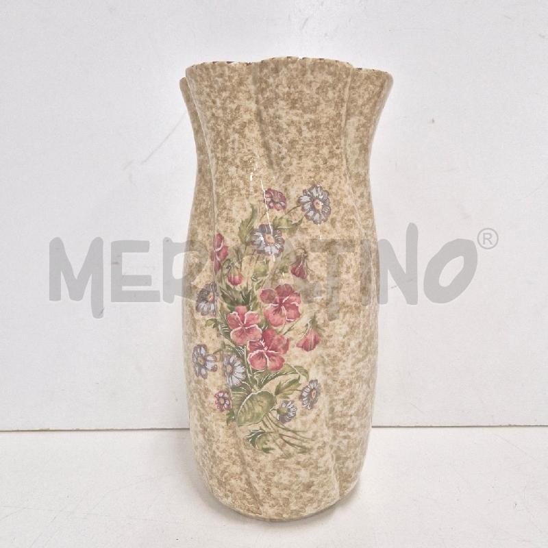 VASO ONDULATO DECORI RILIEVO BEIGE | Mercatino dell'Usato Cervia 1
