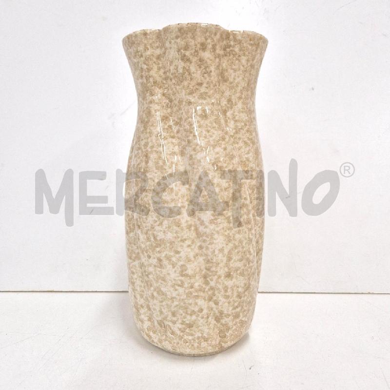 VASO ONDULATO DECORI RILIEVO BEIGE | Mercatino dell'Usato Cervia 2