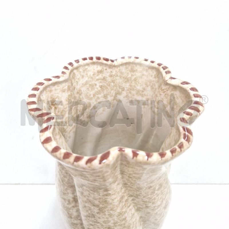VASO ONDULATO DECORI RILIEVO BEIGE | Mercatino dell'Usato Cervia 3