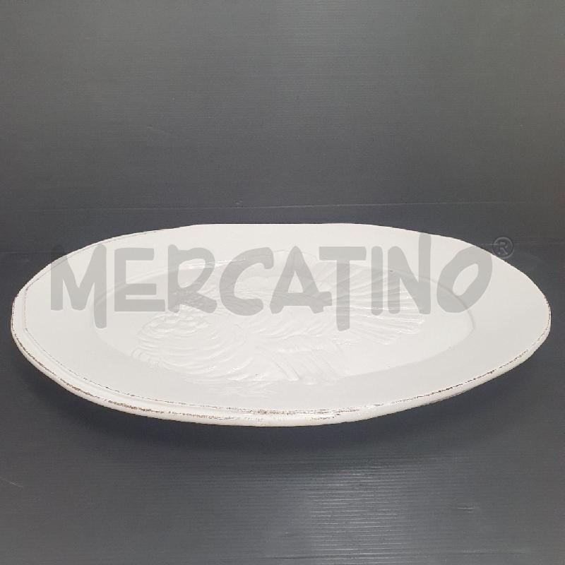 VASSOIO CERAMICA VIETRI BIANCO CON TACCHINO | Mercatino dell'Usato Cervia 3